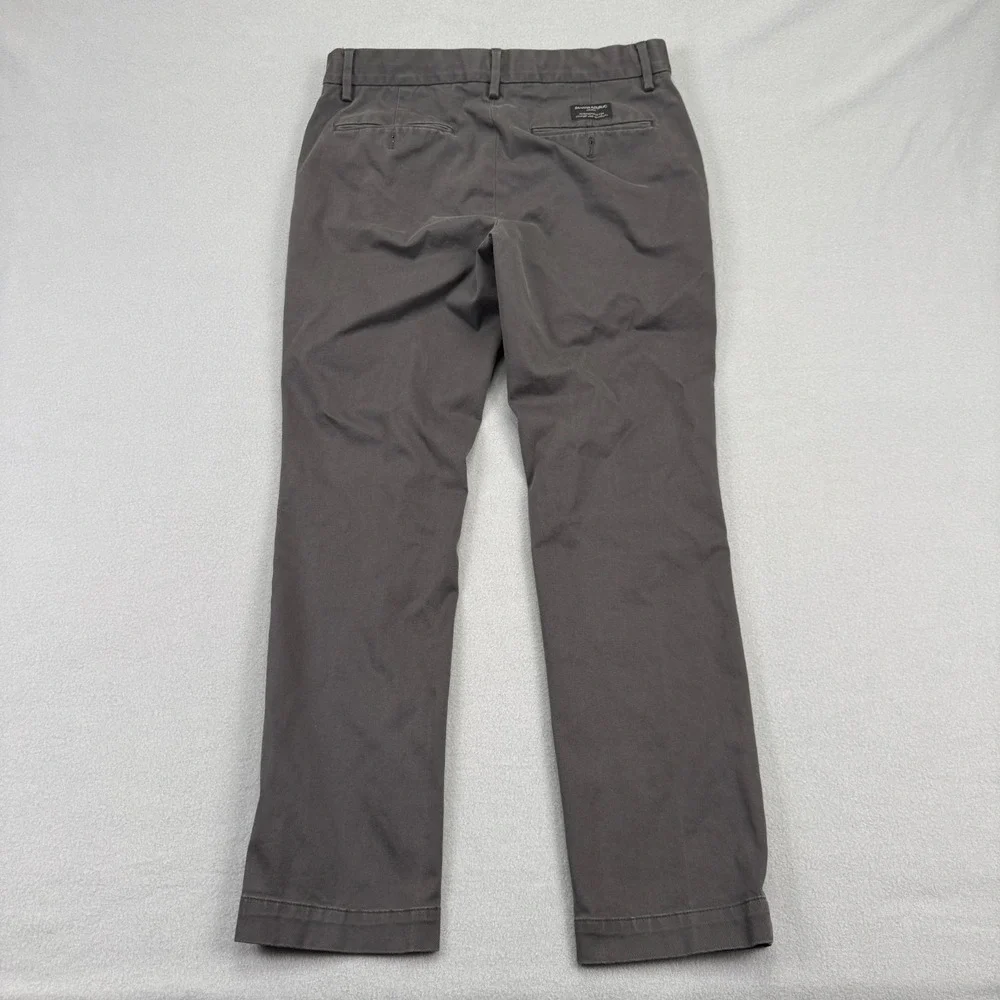Banana Republic Chino Pants Men 31x30 Charcoal Gray Fulton Slim Straight Stretch